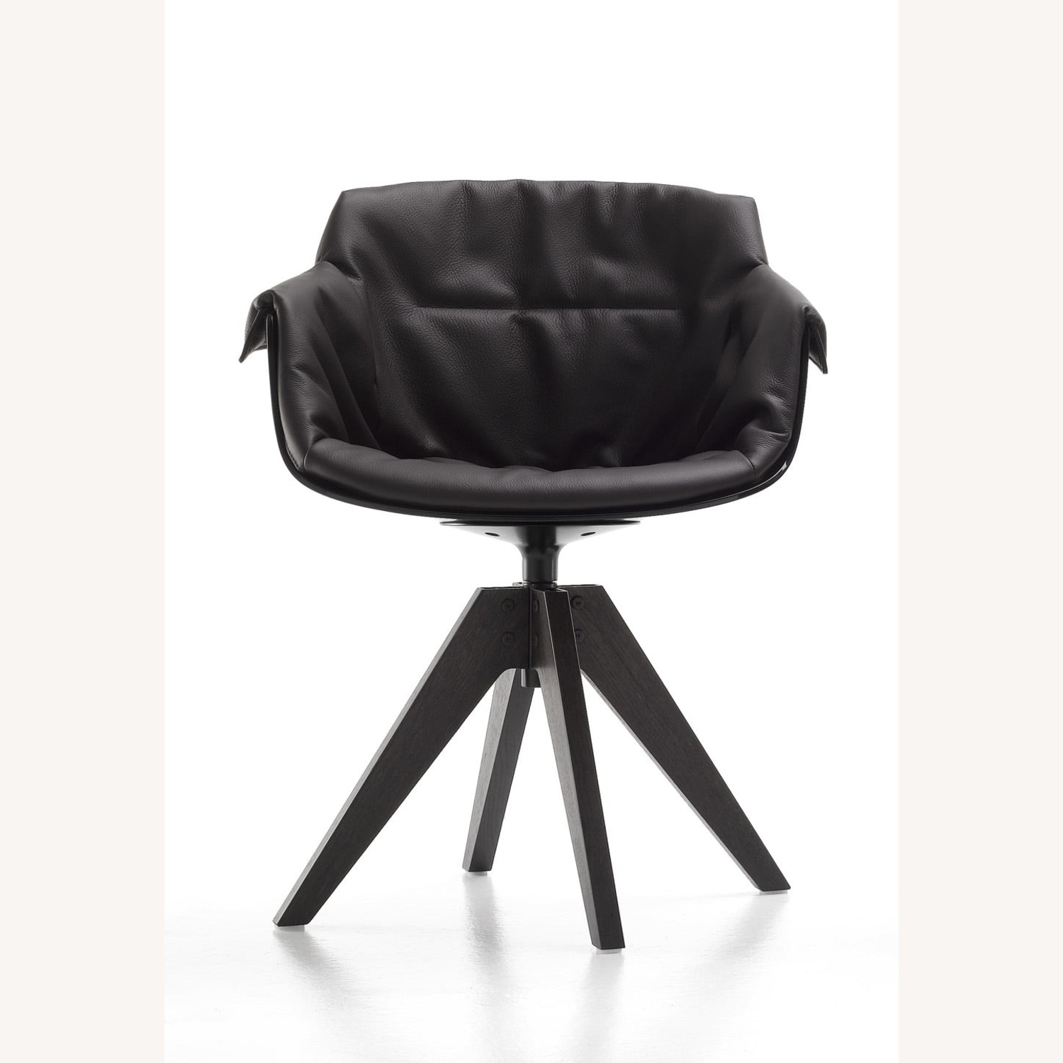 MDF Italia Leather Swivel Armchair  - image-13