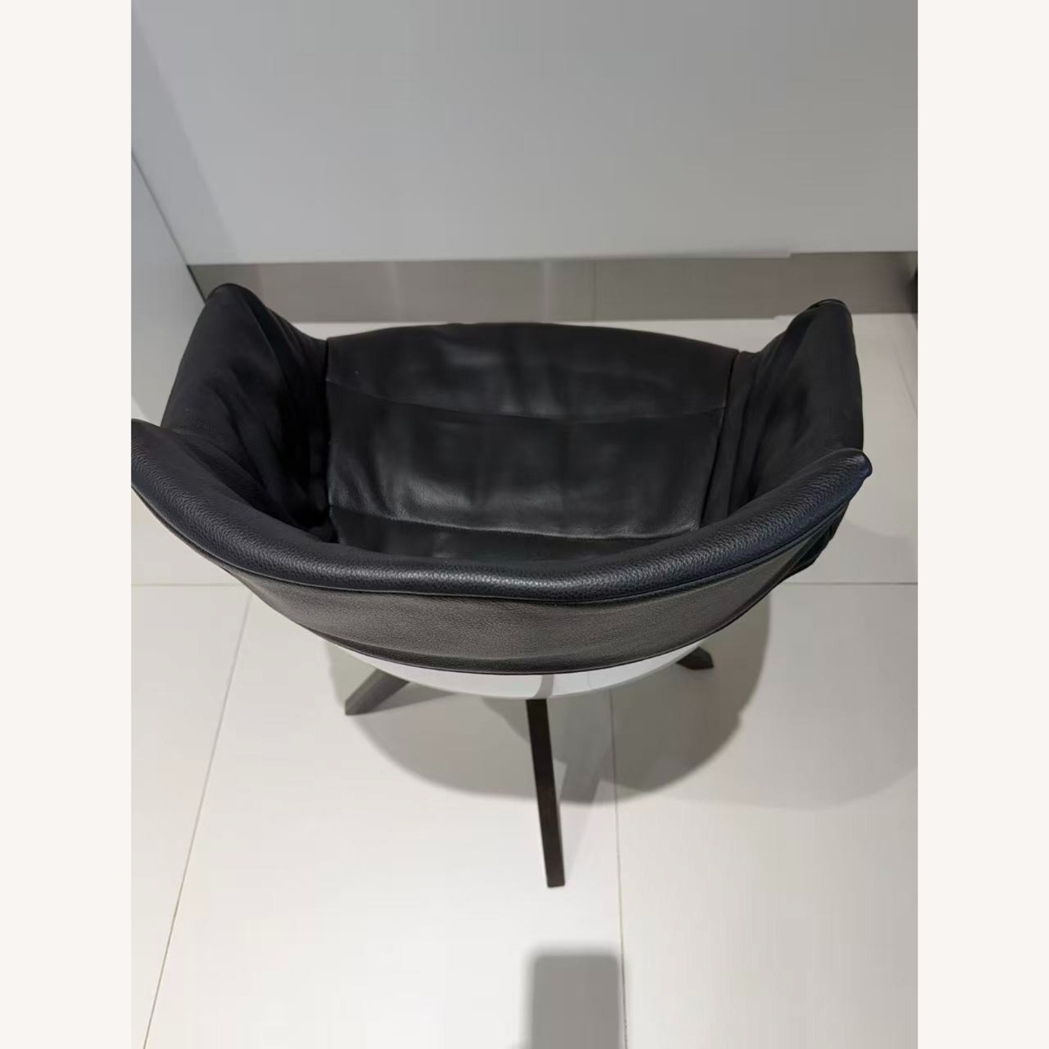 MDF Italia Leather Swivel Armchair  - image-7