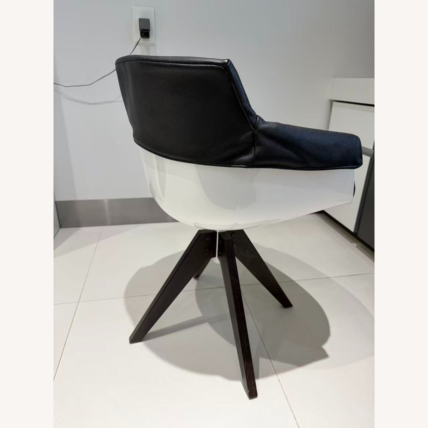MDF Italia Leather Swivel Armchair  - image-3