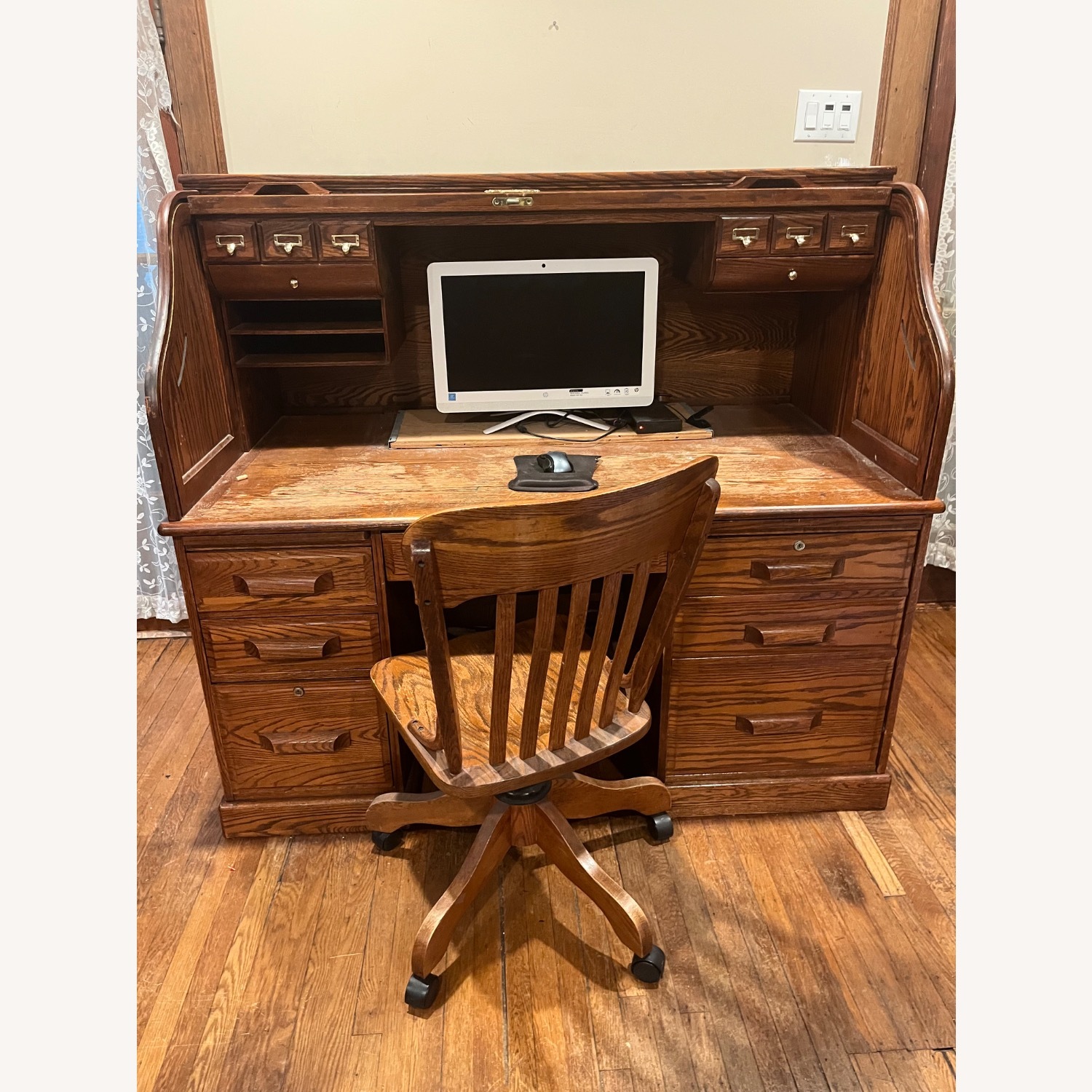 Winners Only Inc Dark Brown Wood Desk - image-2