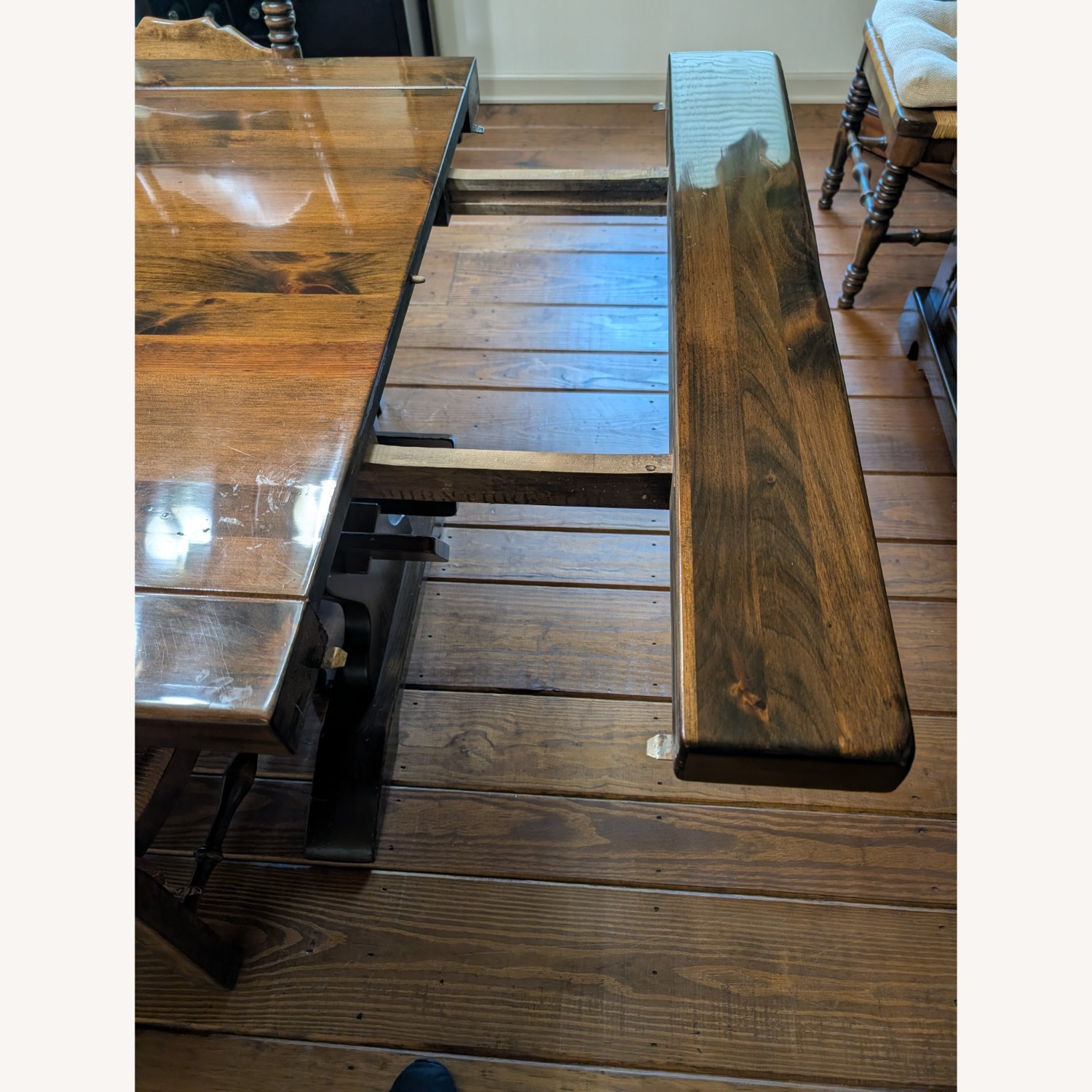 Vermont Furniture Dark Brown Wood Dining Table - image-2