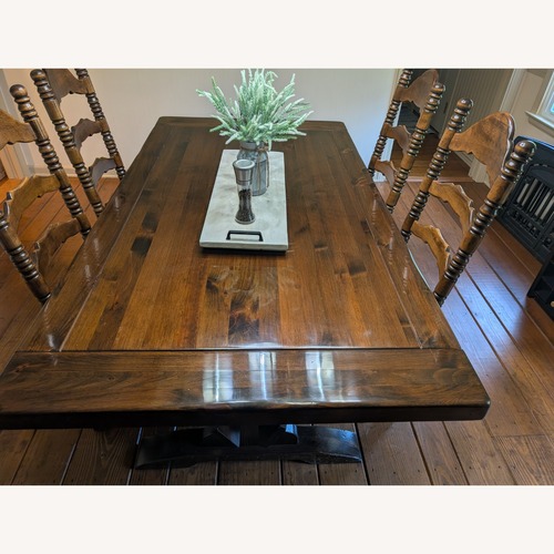 Used Vermont Furniture Dark Brown Wood Dining Table for sale on AptDeco