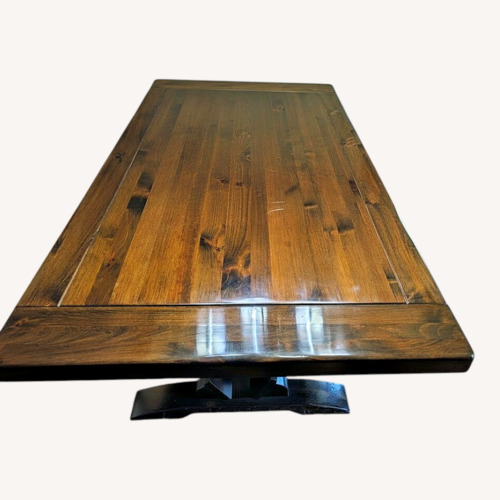 Used Vermont Furniture Dark Brown Wood Dining Table for sale on AptDeco