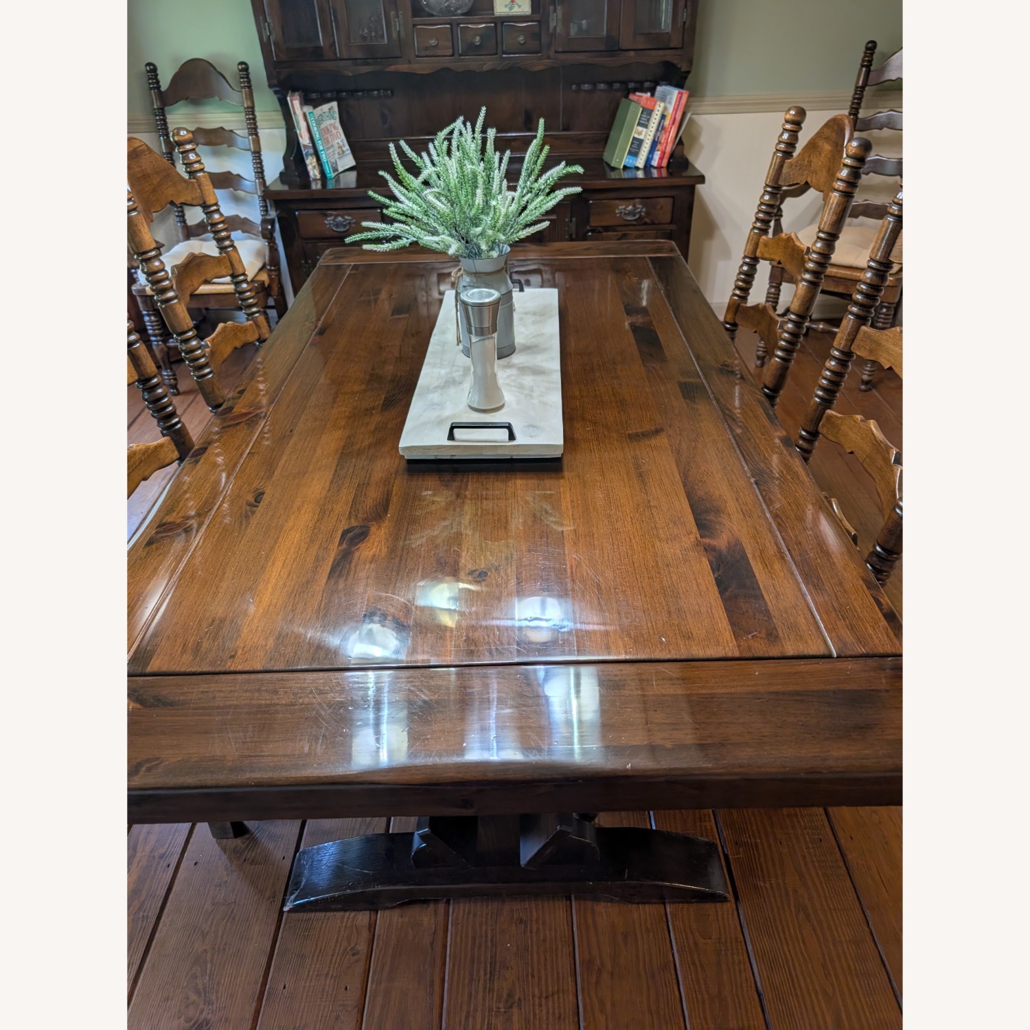 Vermont Furniture Dark Brown Wood Dining Table - image-3