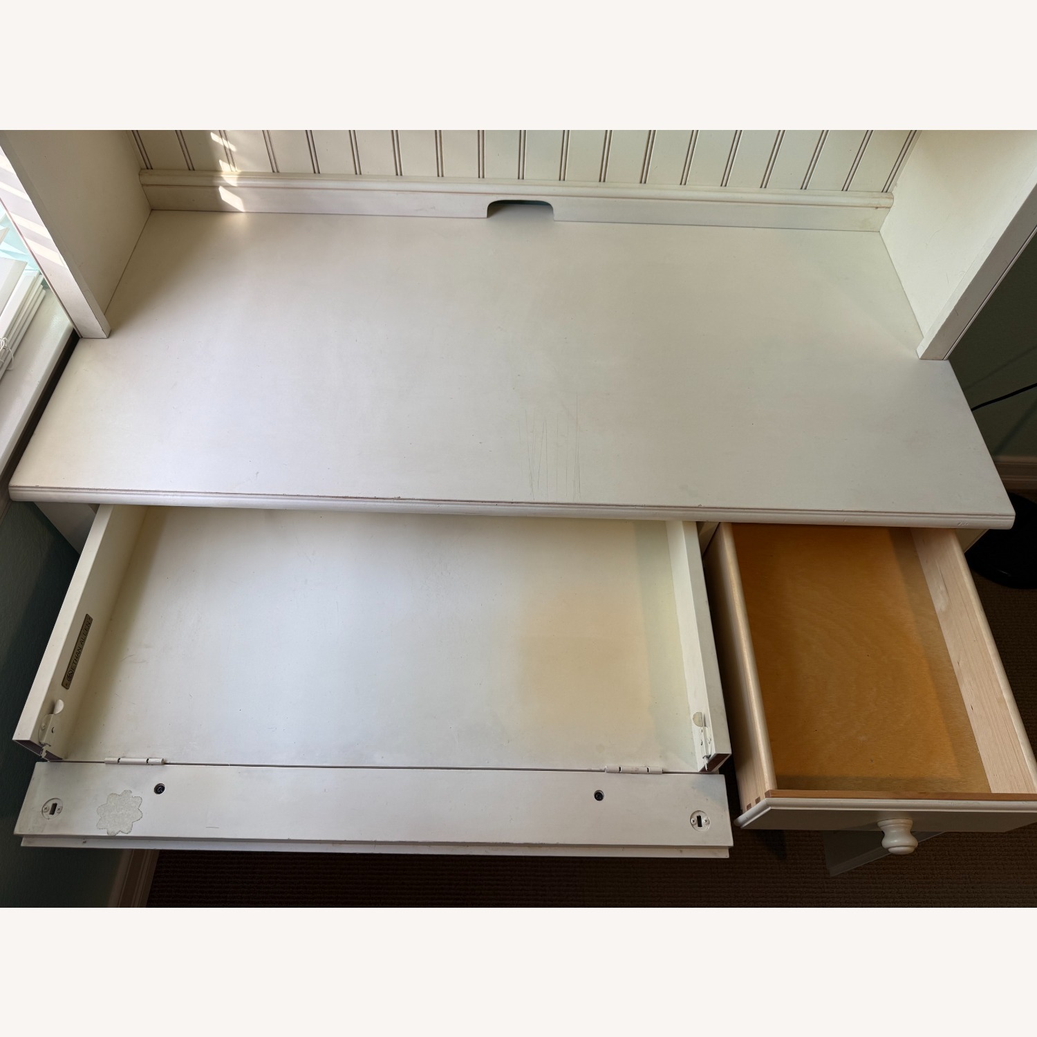 Ethan Allen Country Colors White Wood Desk - image-3