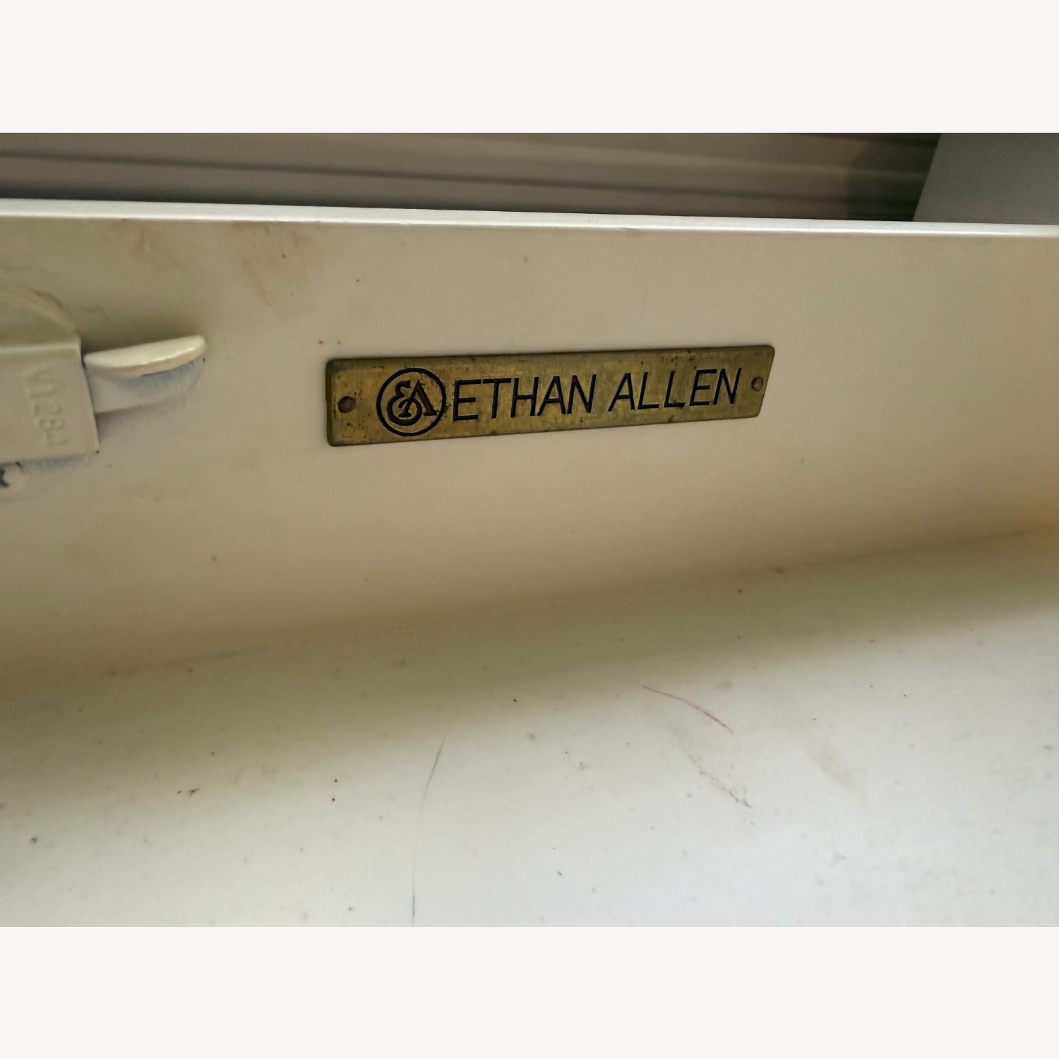 Ethan Allen Country Colors White Wood Desk - image-4