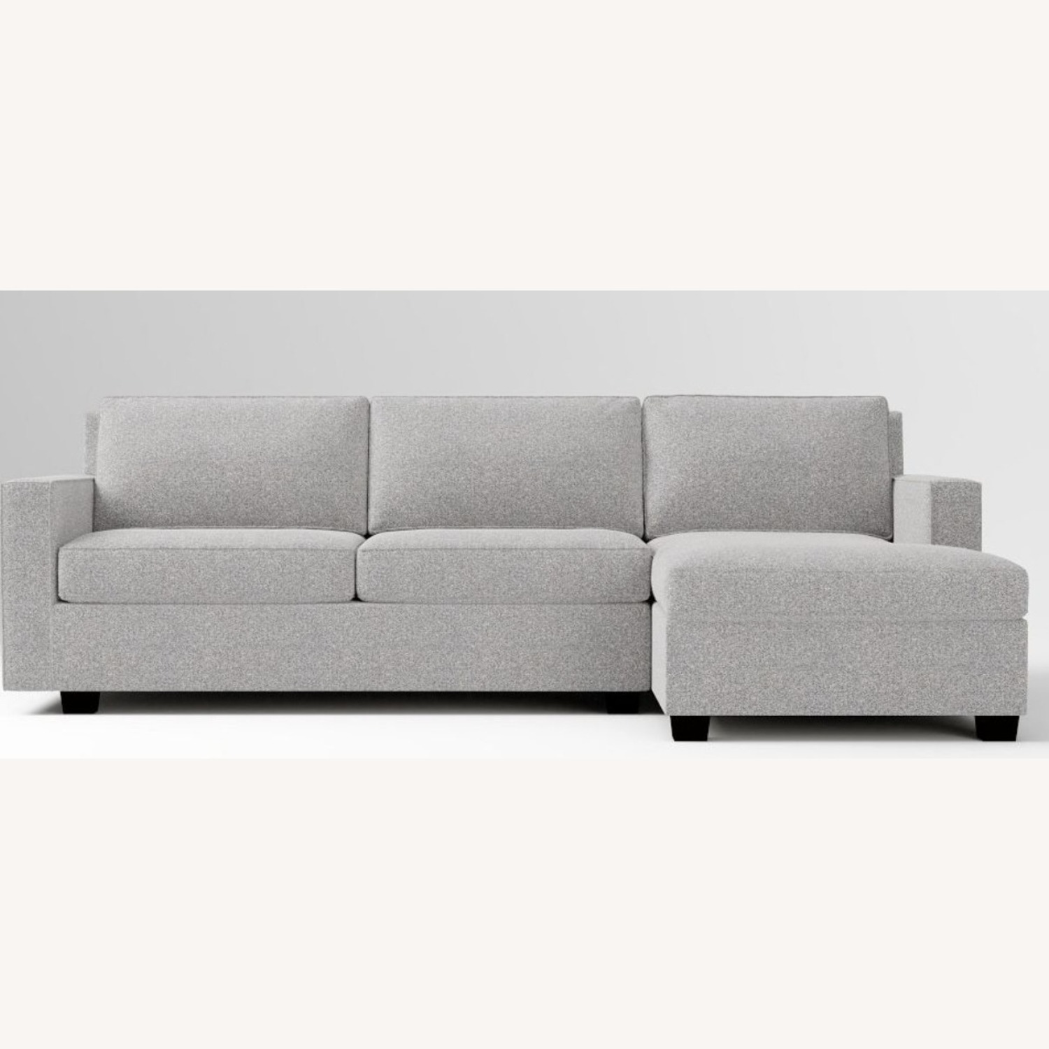 West Elm Henry Gravel Twill Chaise Lounge - image-1