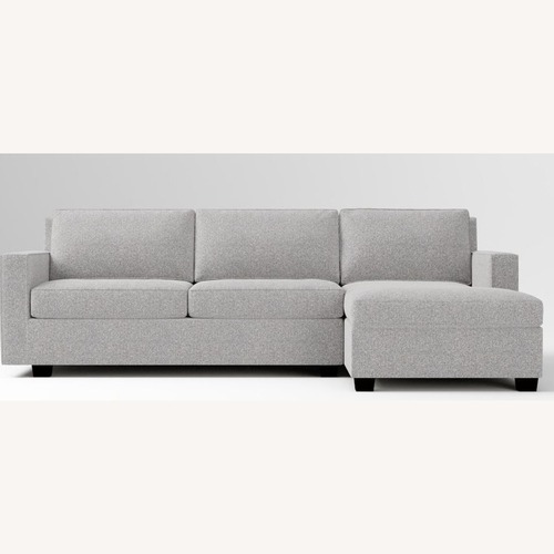 Used West Elm Henry Gravel Twill Chaise Lounge for sale on AptDeco