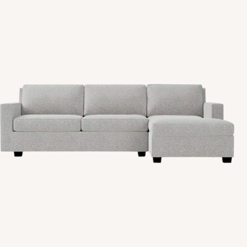Used West Elm Henry Gravel Twill Chaise Lounge for sale on AptDeco
