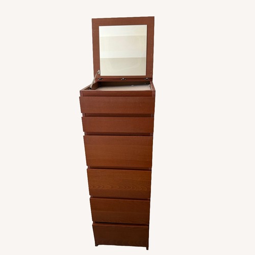 Used IKEA 6-Drawer Dresser with Flip-Top Mirror for sale on AptDeco
