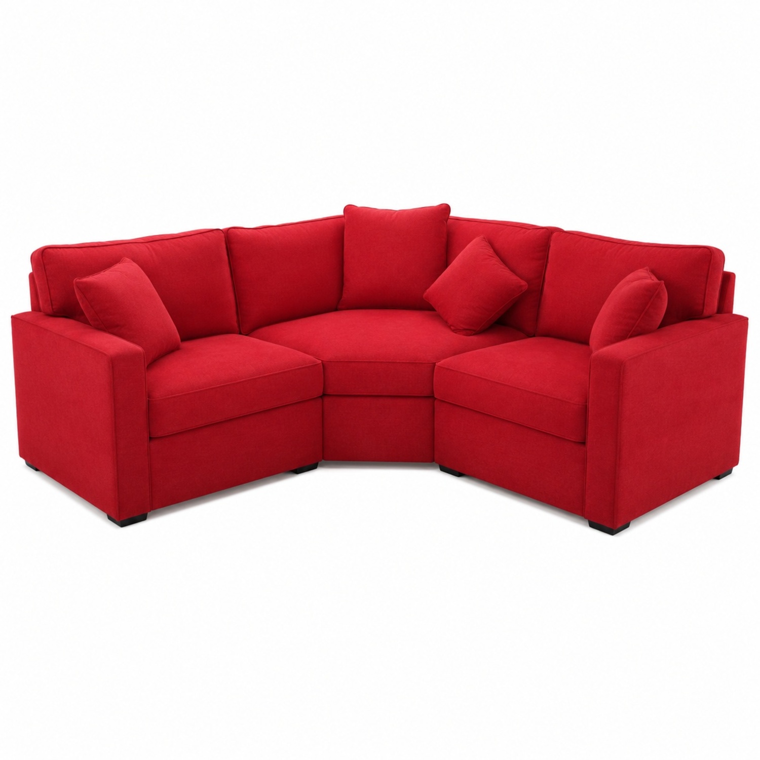 Macy's Red Fabric 3+ Piece Sectional - image-7