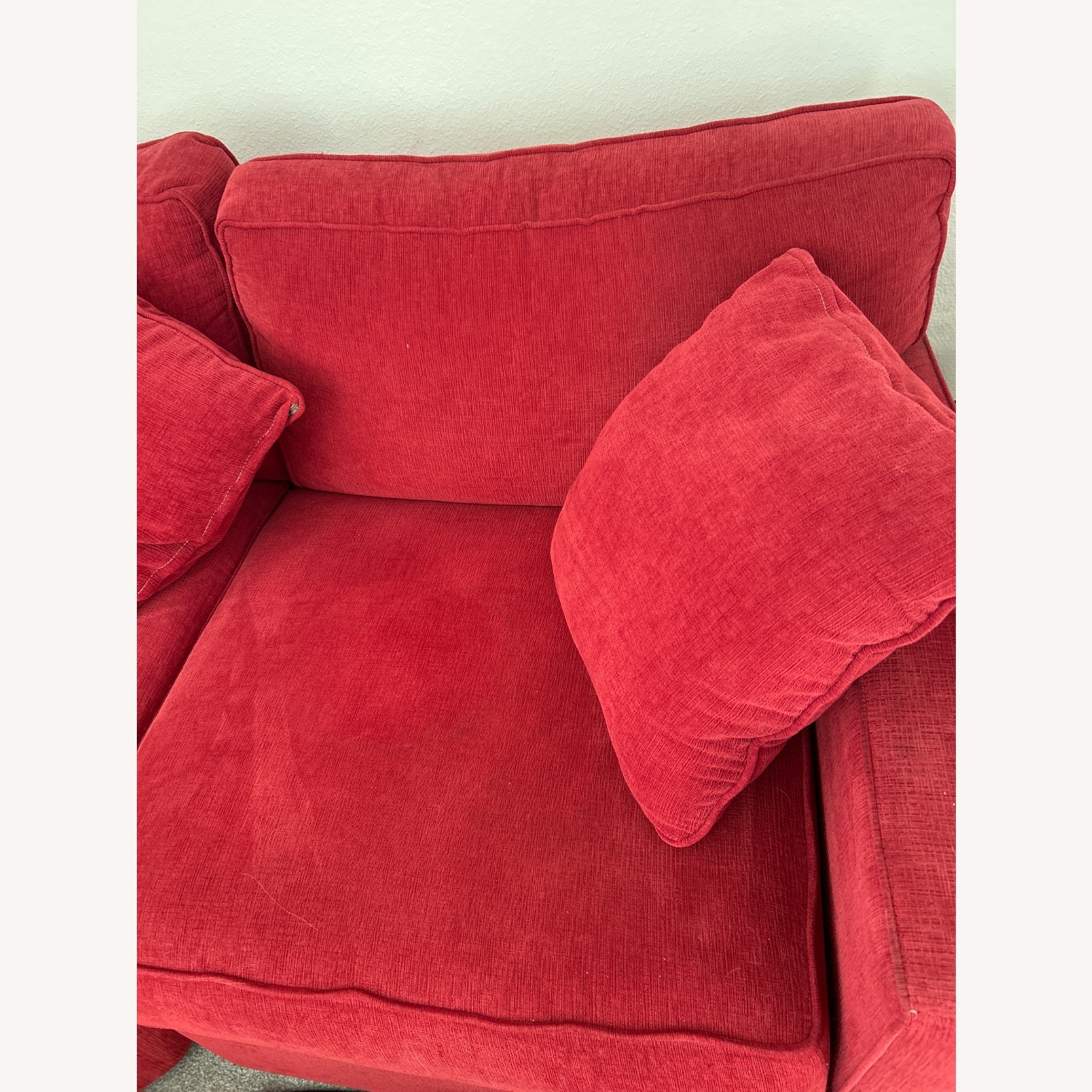 Macy's Red Fabric 3+ Piece Sectional - image-6