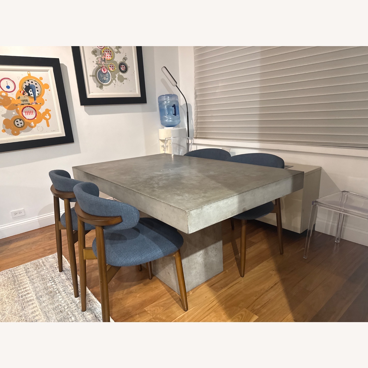 CB2 Element Cement Pedestal Dining Table - image-1