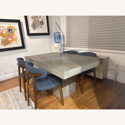 Used CB2 Element Cement Pedestal Dining Table for sale on AptDeco