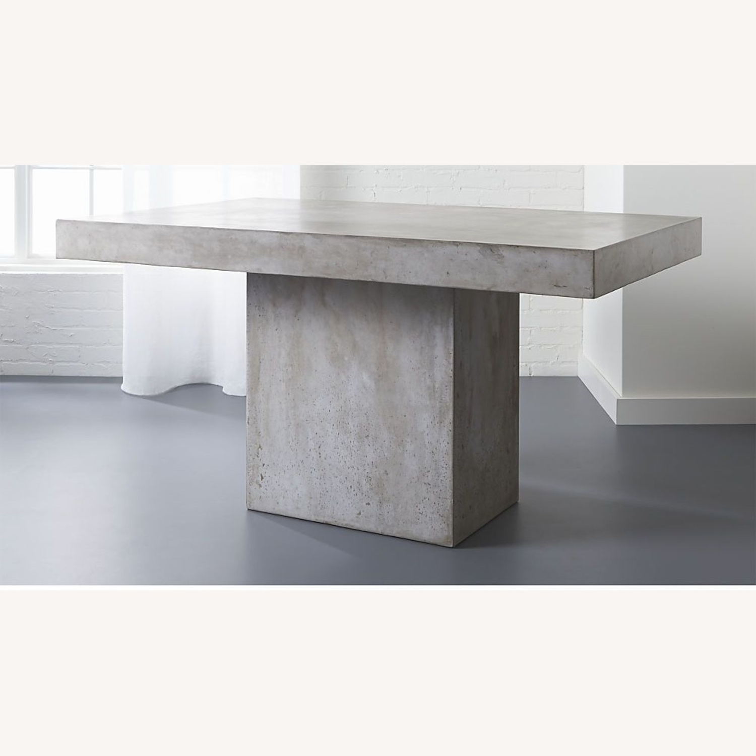 CB2 Element Cement Pedestal Dining Table - image-5