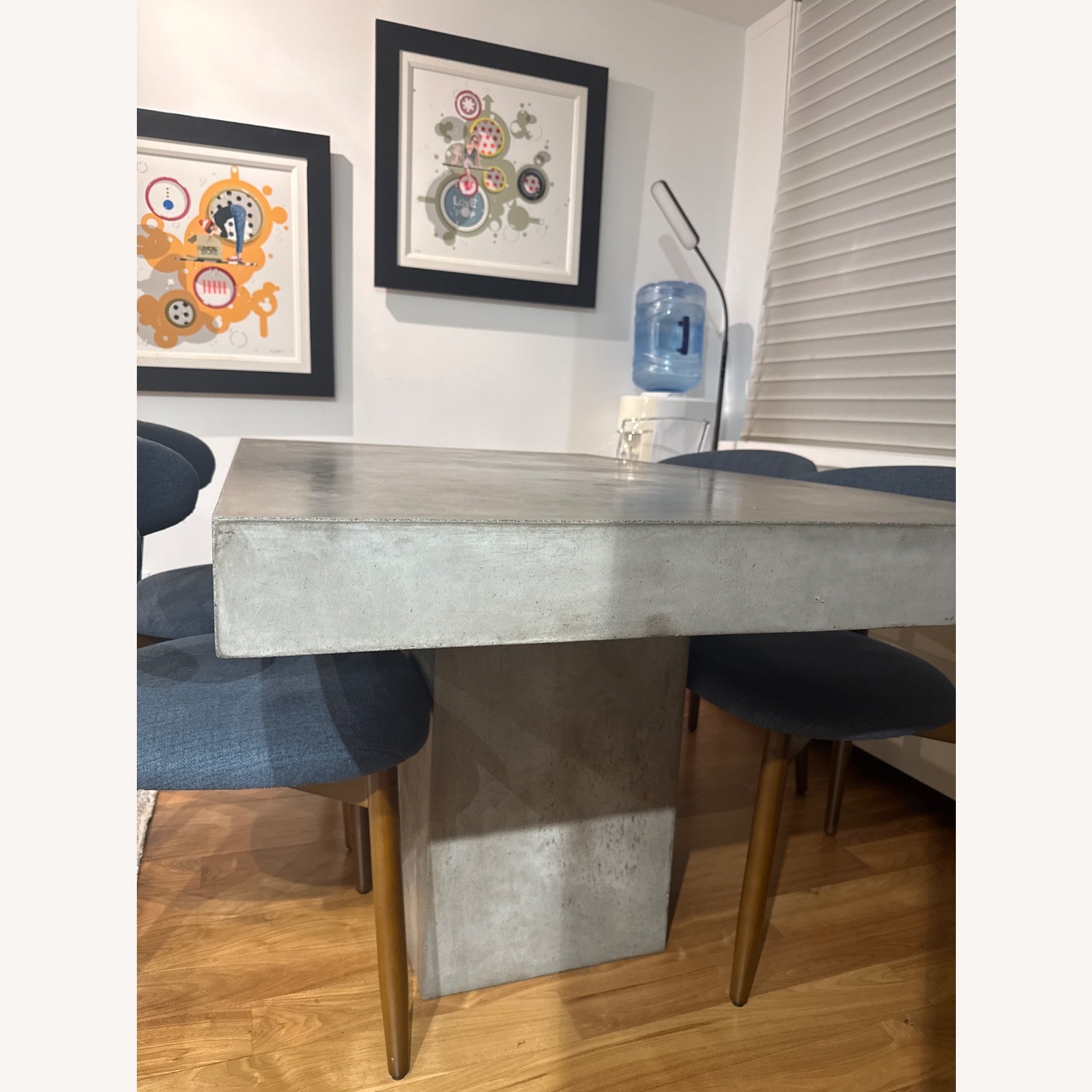 CB2 Element Cement Pedestal Dining Table - image-2