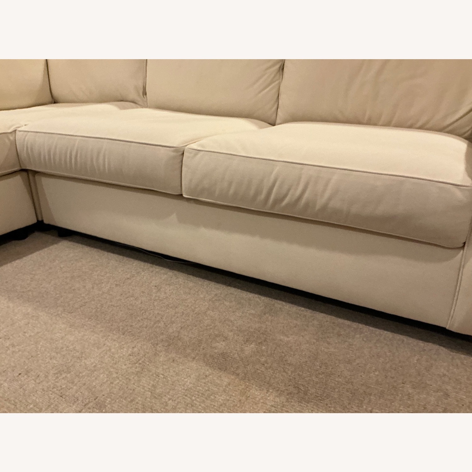 Pottery Barn White Fabric 3+ Piece Sectional - image-6