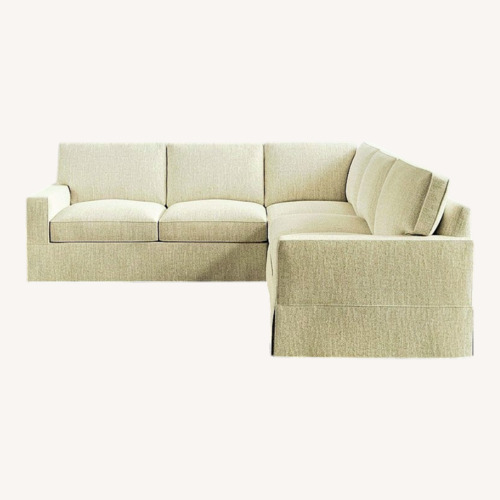 Used Pottery Barn White Fabric 3+ Piece Sectional for sale on AptDeco
