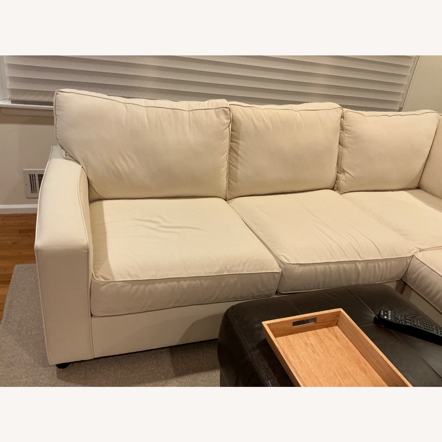 Pottery Barn White Fabric 3+ Piece Sectional - image-13