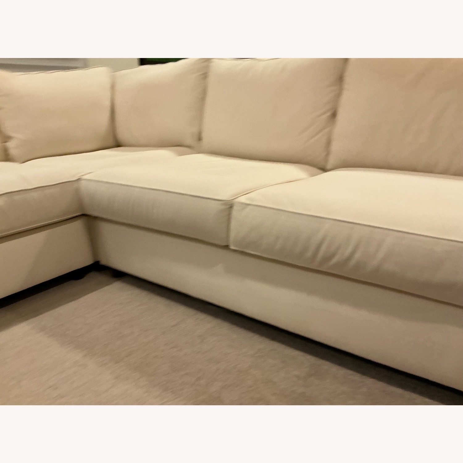 Pottery Barn White Fabric 3+ Piece Sectional - image-7
