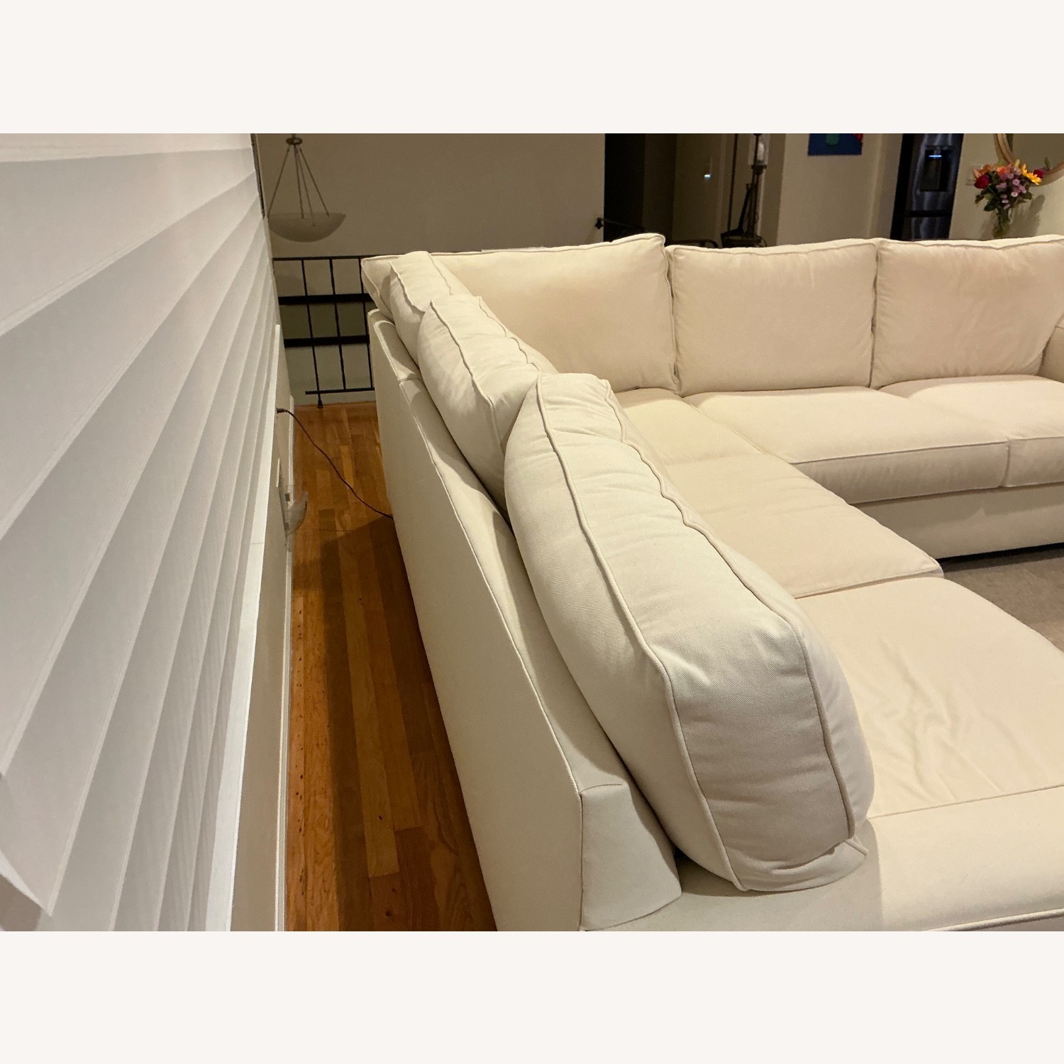 Pottery Barn White Fabric 3+ Piece Sectional - image-8