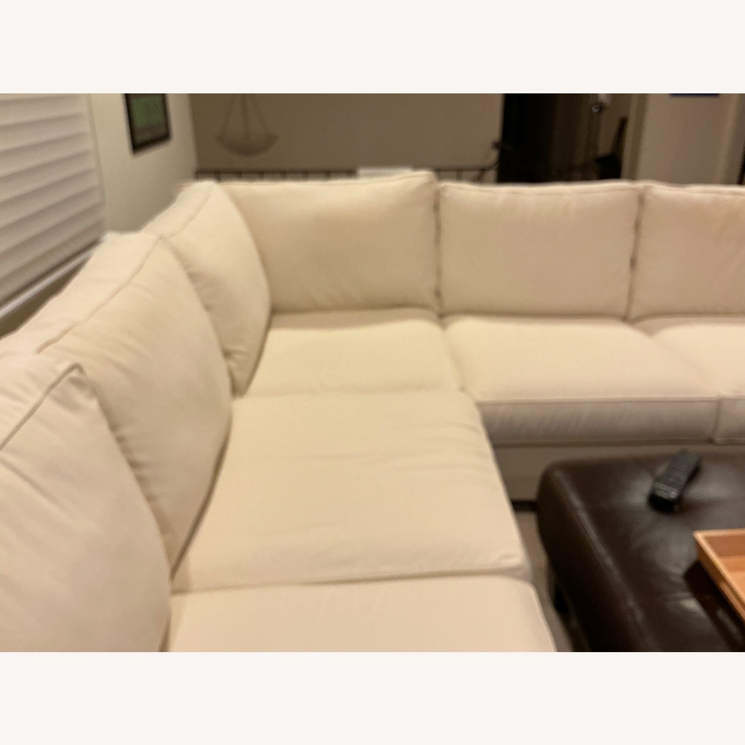 Pottery Barn White Fabric 3+ Piece Sectional - image-12