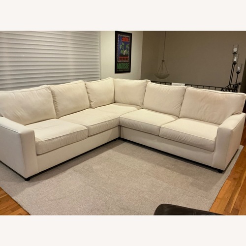 Used Pottery Barn White Fabric 3+ Piece Sectional for sale on AptDeco