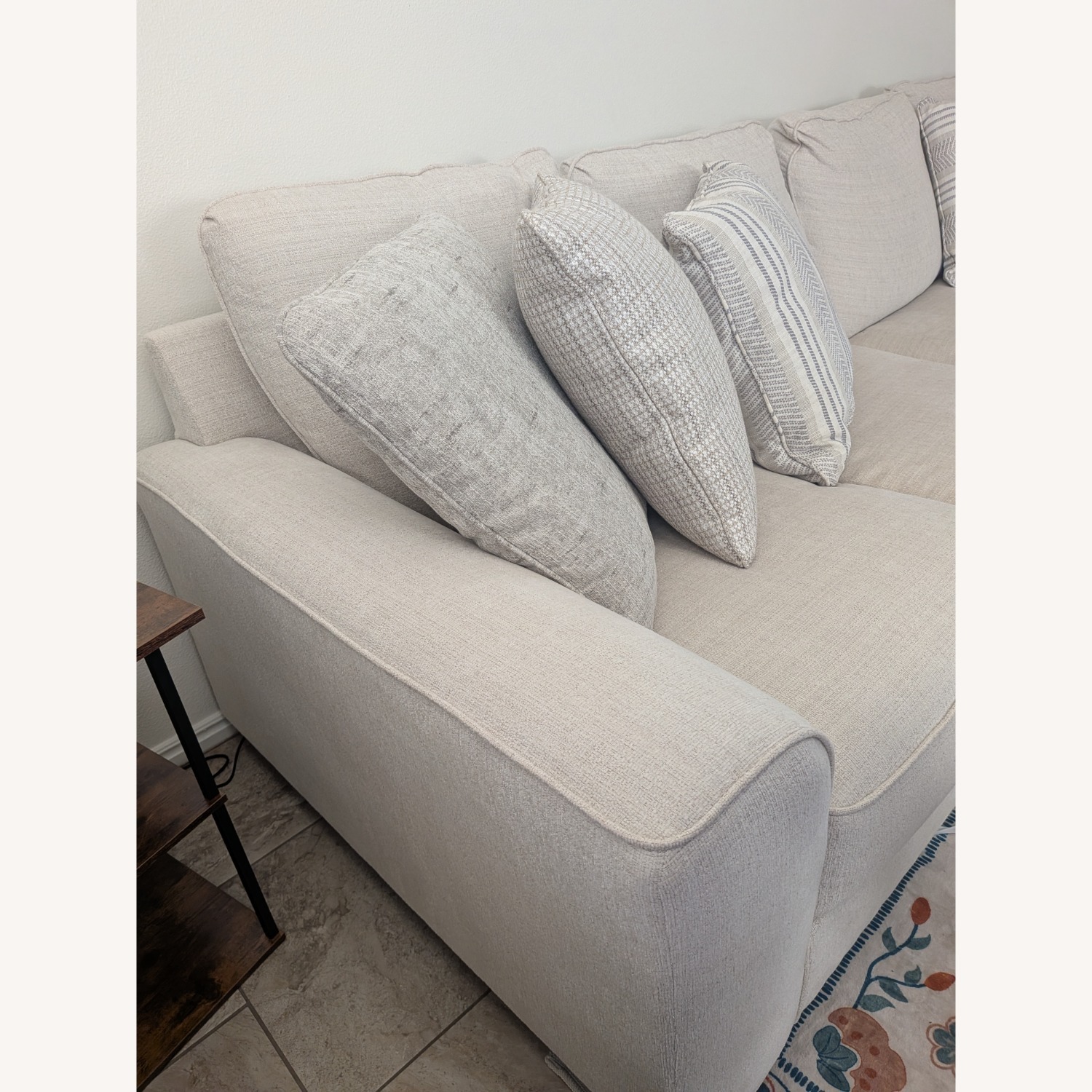 Ashley Furniture White Lerenza 4 piece Sectional with Chaise - image-8