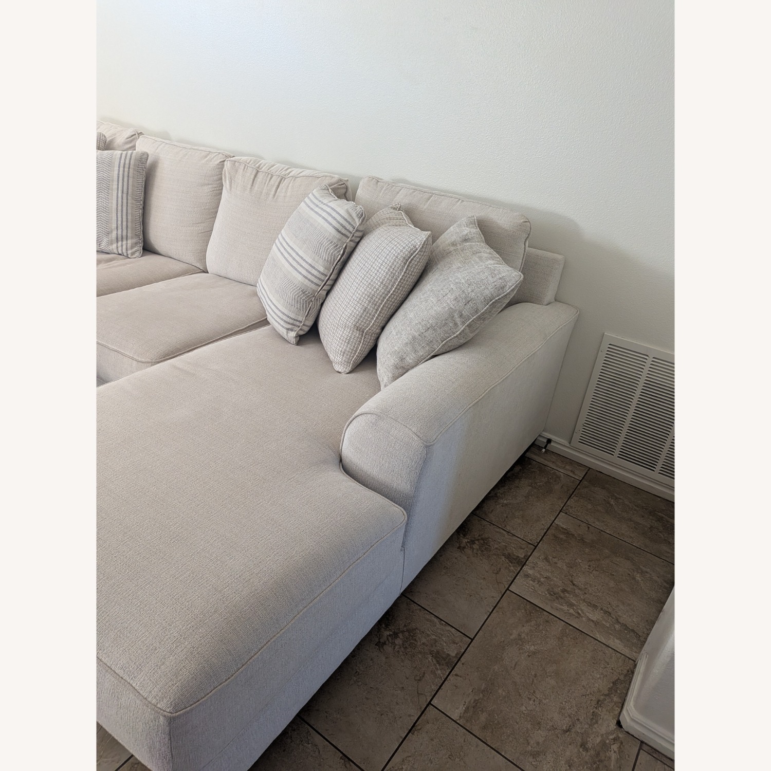 Ashley Furniture White Lerenza 4 piece Sectional with Chaise - image-3