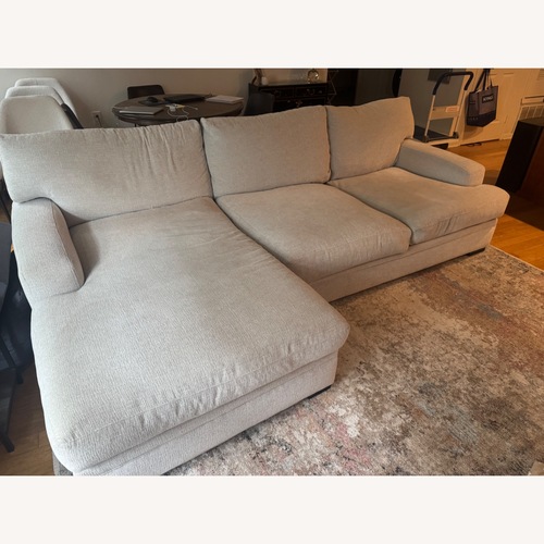 Used Raymour & Flanigan Bayside Natural 2 Piece Sectional for sale on AptDeco