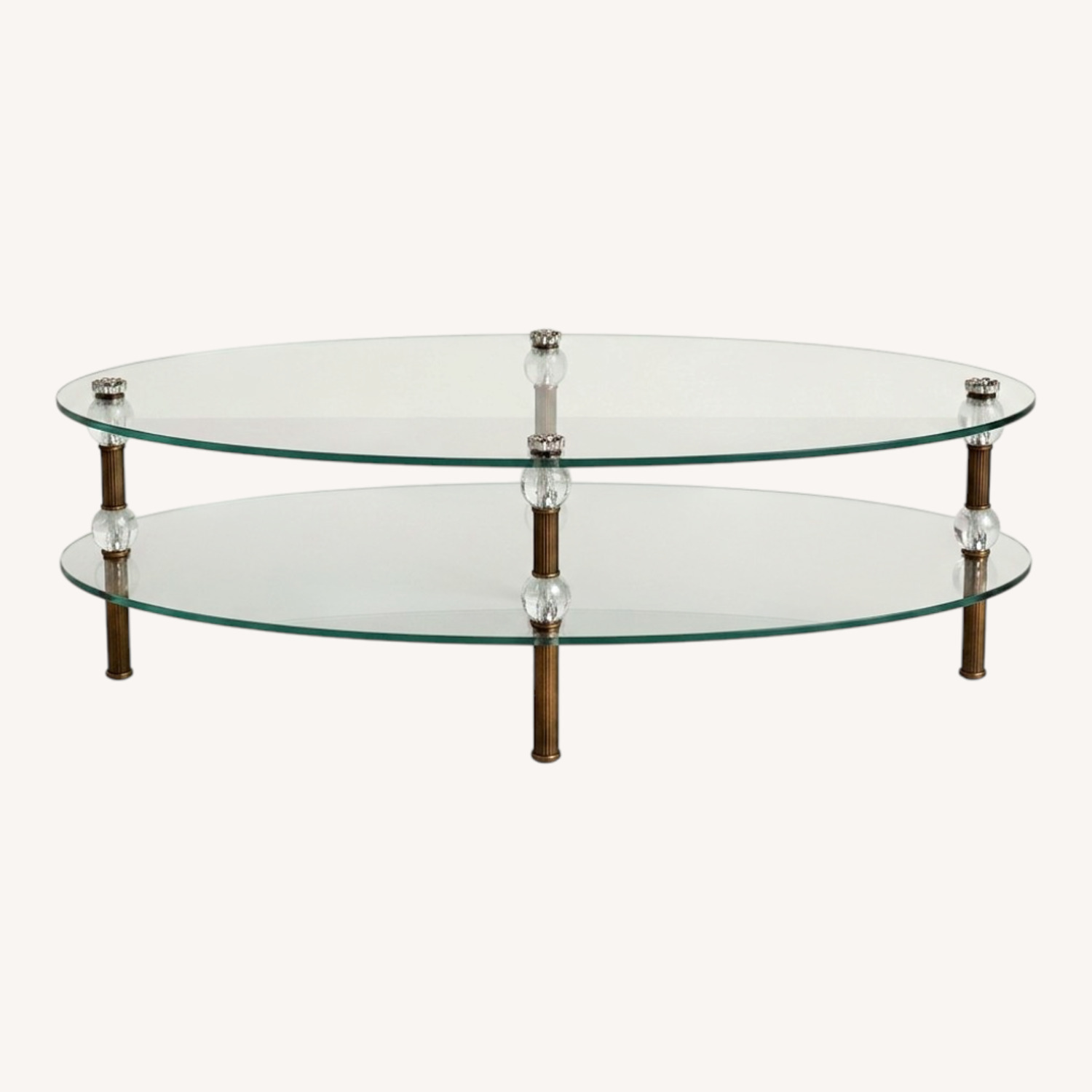 70s Italian 3-Piece Glass Table Set - image-0