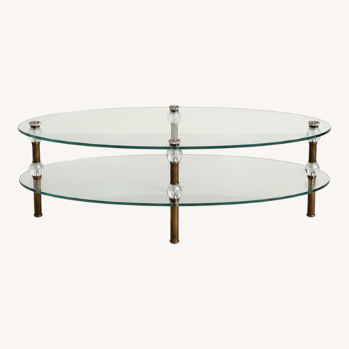 Used 70s Italian 3-Piece Glass Table Set for sale on AptDeco