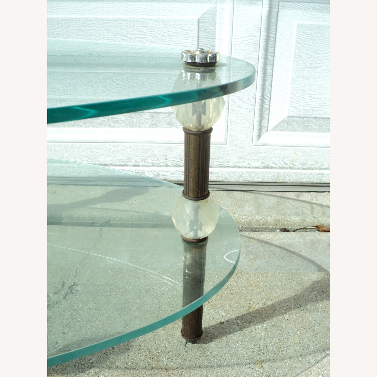 70s Italian 3-Piece Glass Table Set - image-4