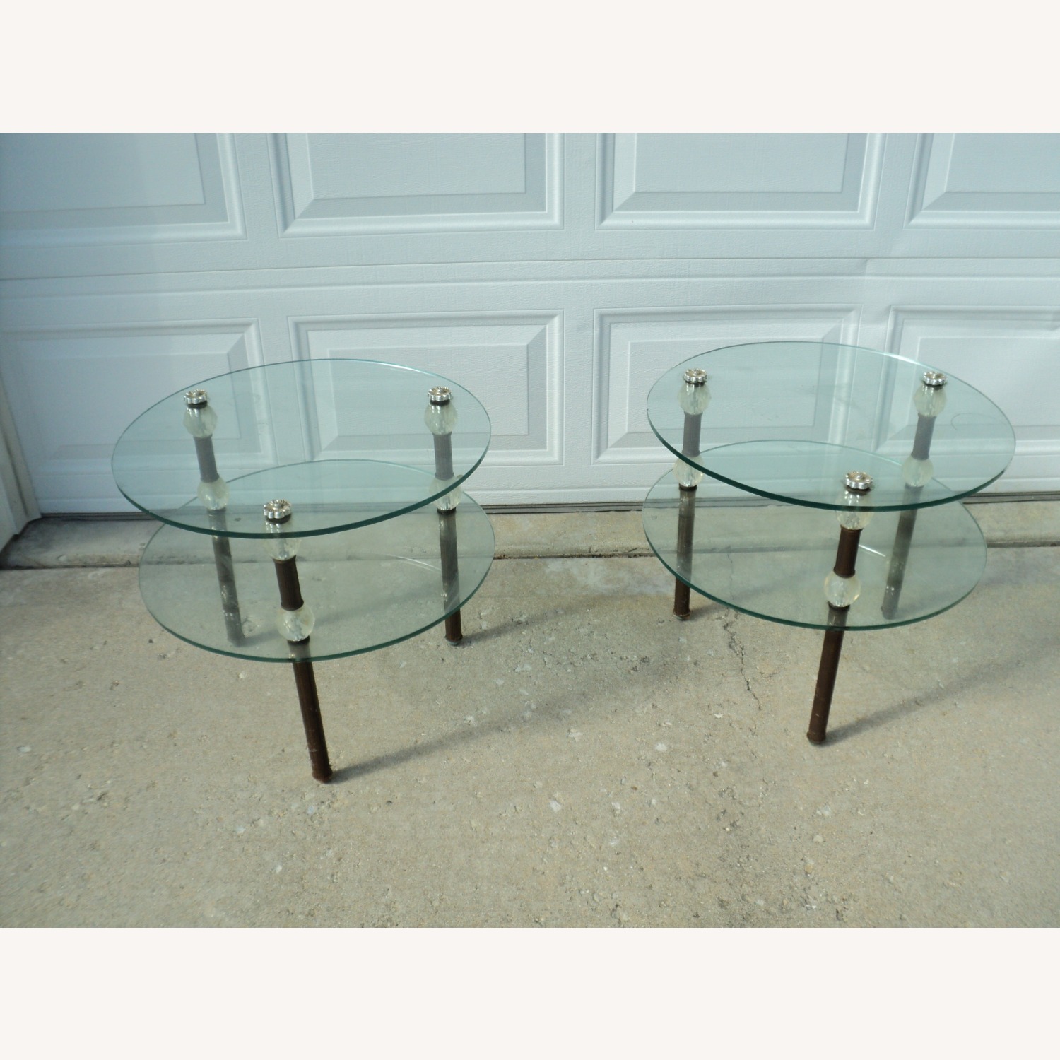 70s Italian 3-Piece Glass Table Set - image-13