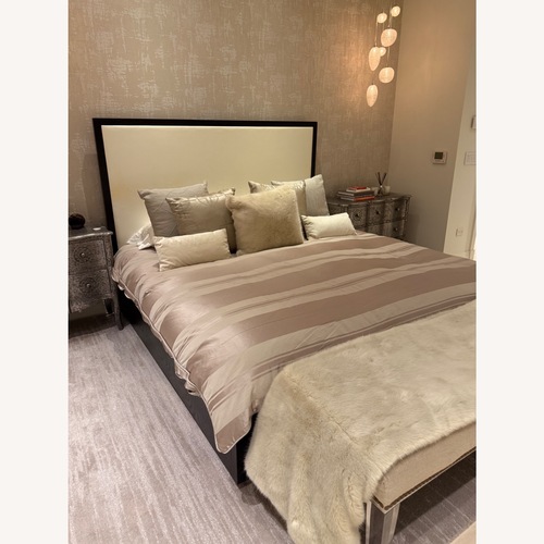 Used Dark Brown Walnut King Bed for sale on AptDeco