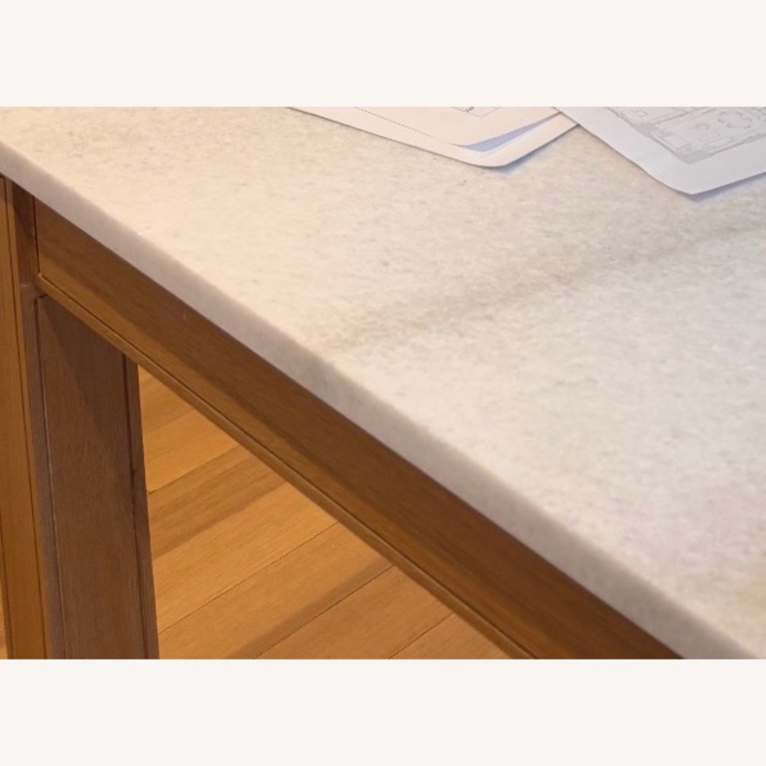 White Stone Kitchen Island - image-3