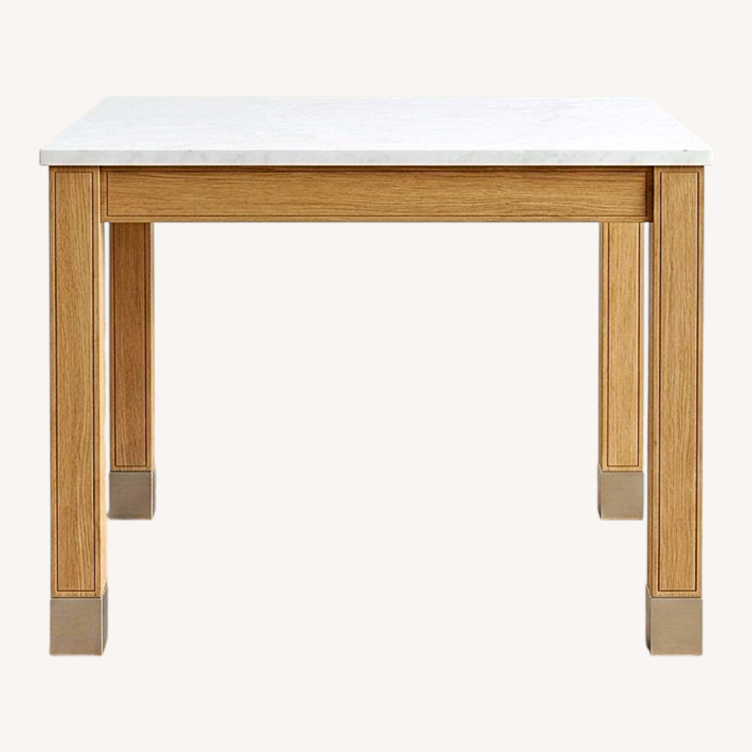 White Stone Kitchen Island - image-0