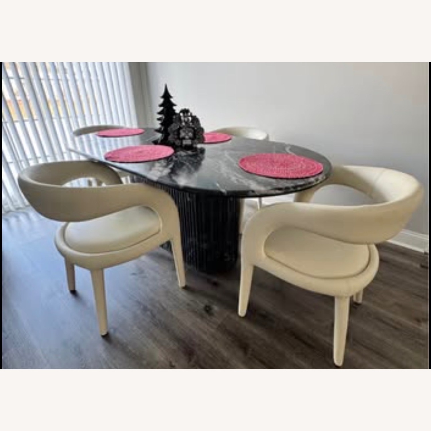 AllModern Black Marble Dining Set - image-2
