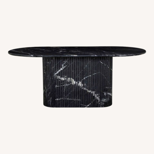 Used AllModern Black Marble Dining Set for sale on AptDeco