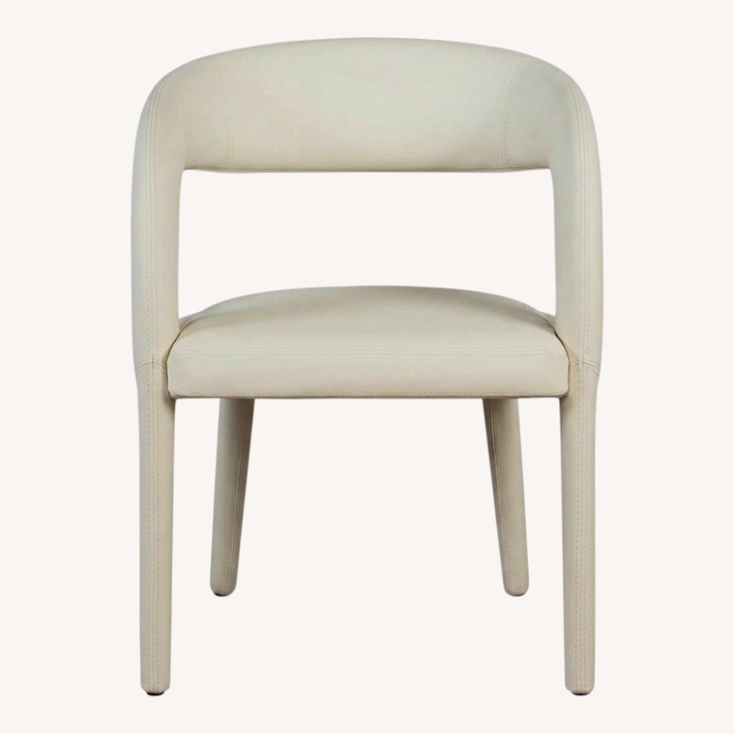 Amazon White Leather Dining Chairs - image-0