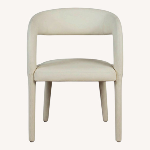 Used Amazon White Leather Dining Chairs for sale on AptDeco