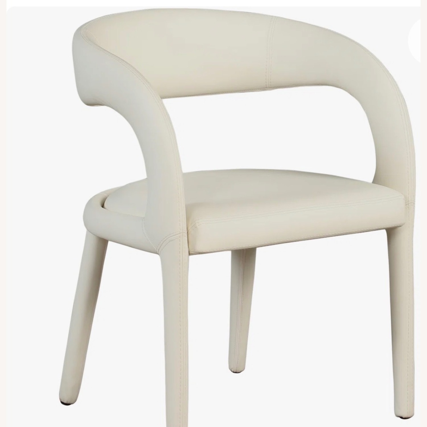 Amazon White Leather Dining Chairs - image-2
