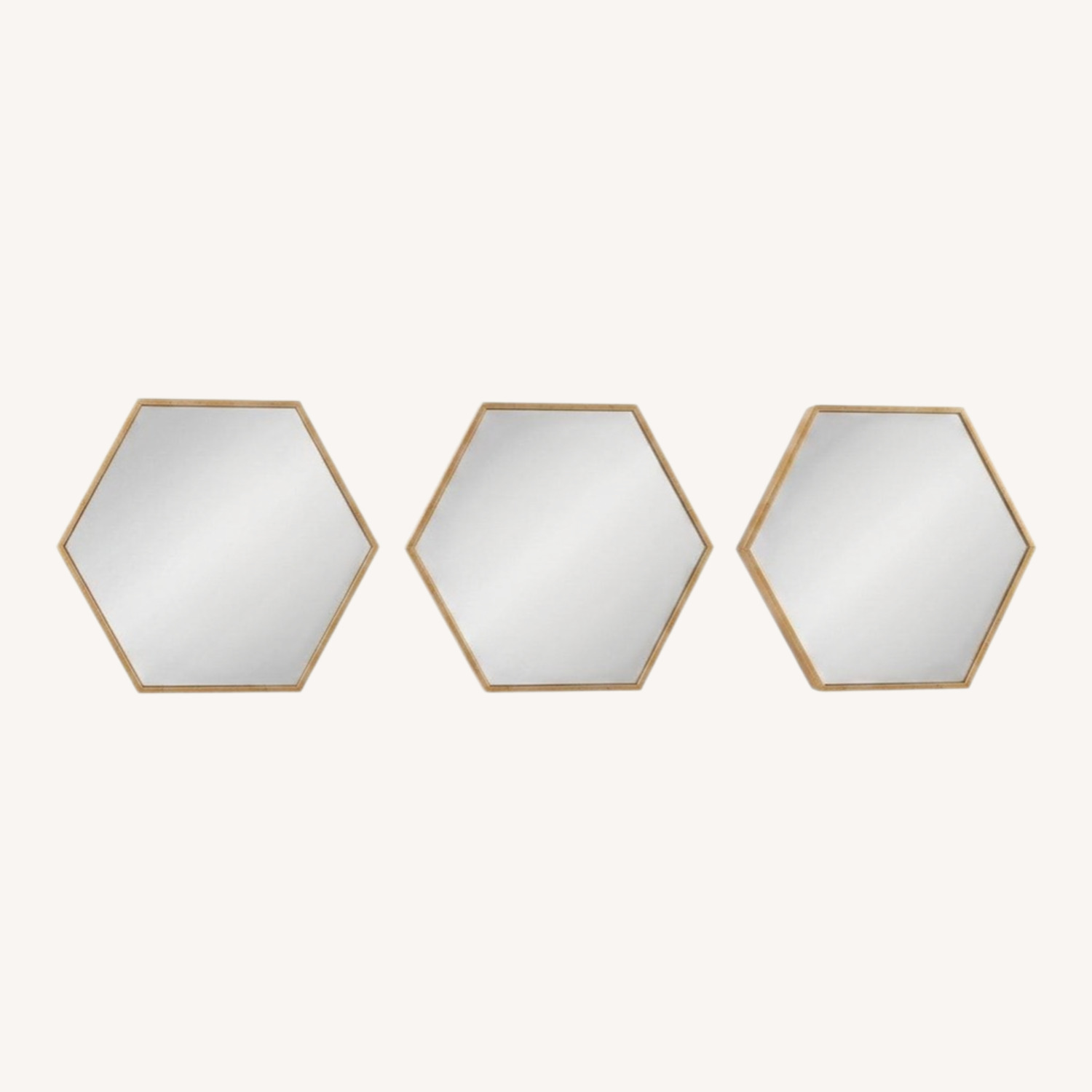 Wayfair Gold Wall Mirror Set of 3 - image-0