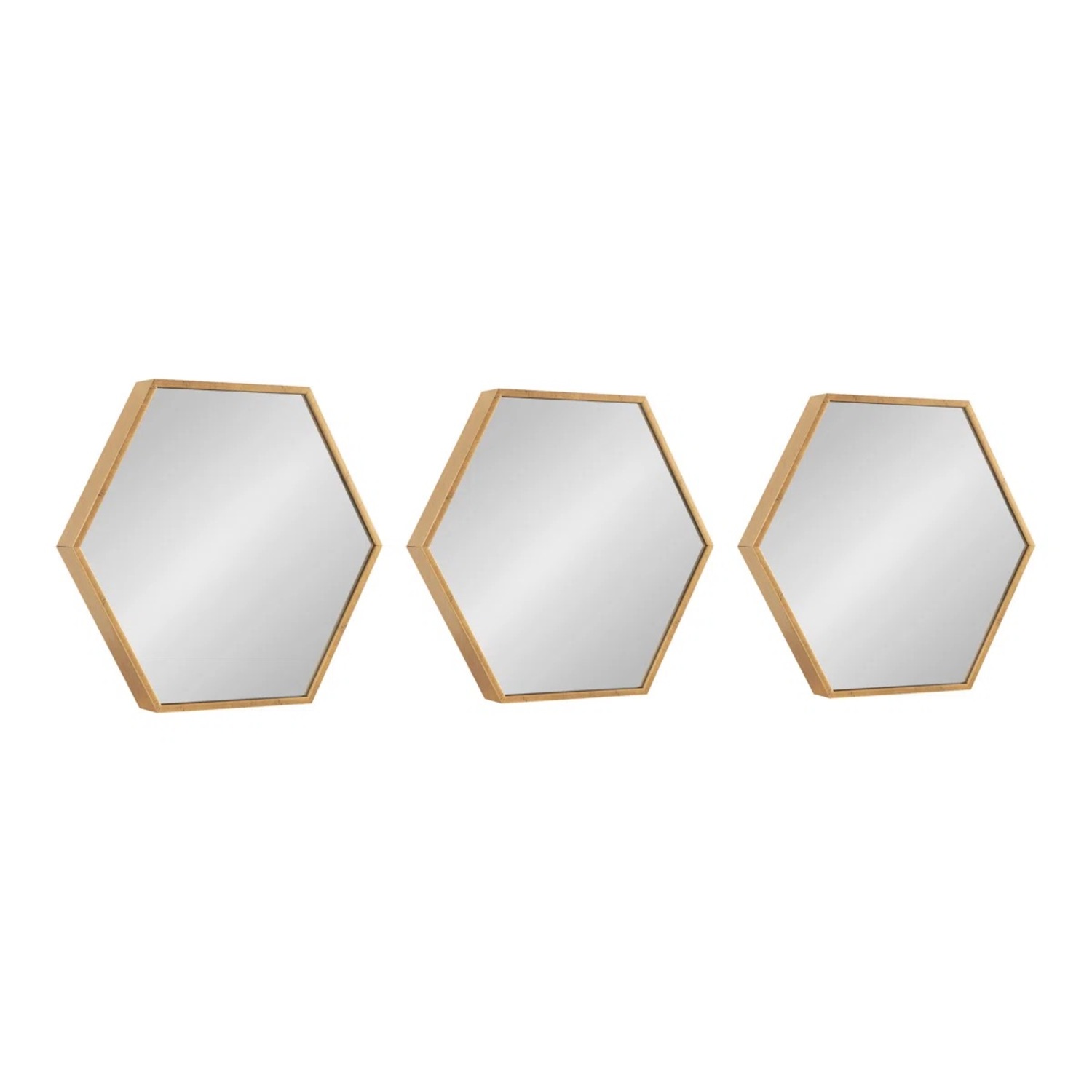 Wayfair Gold Wall Mirror Set of 3 - image-2