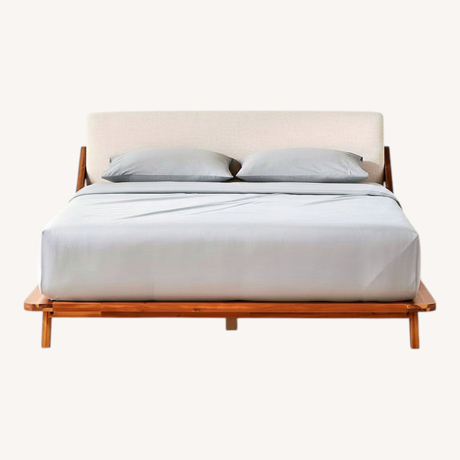 CB2 Drommen Acacia Wood Platform Queen Bed - image-0
