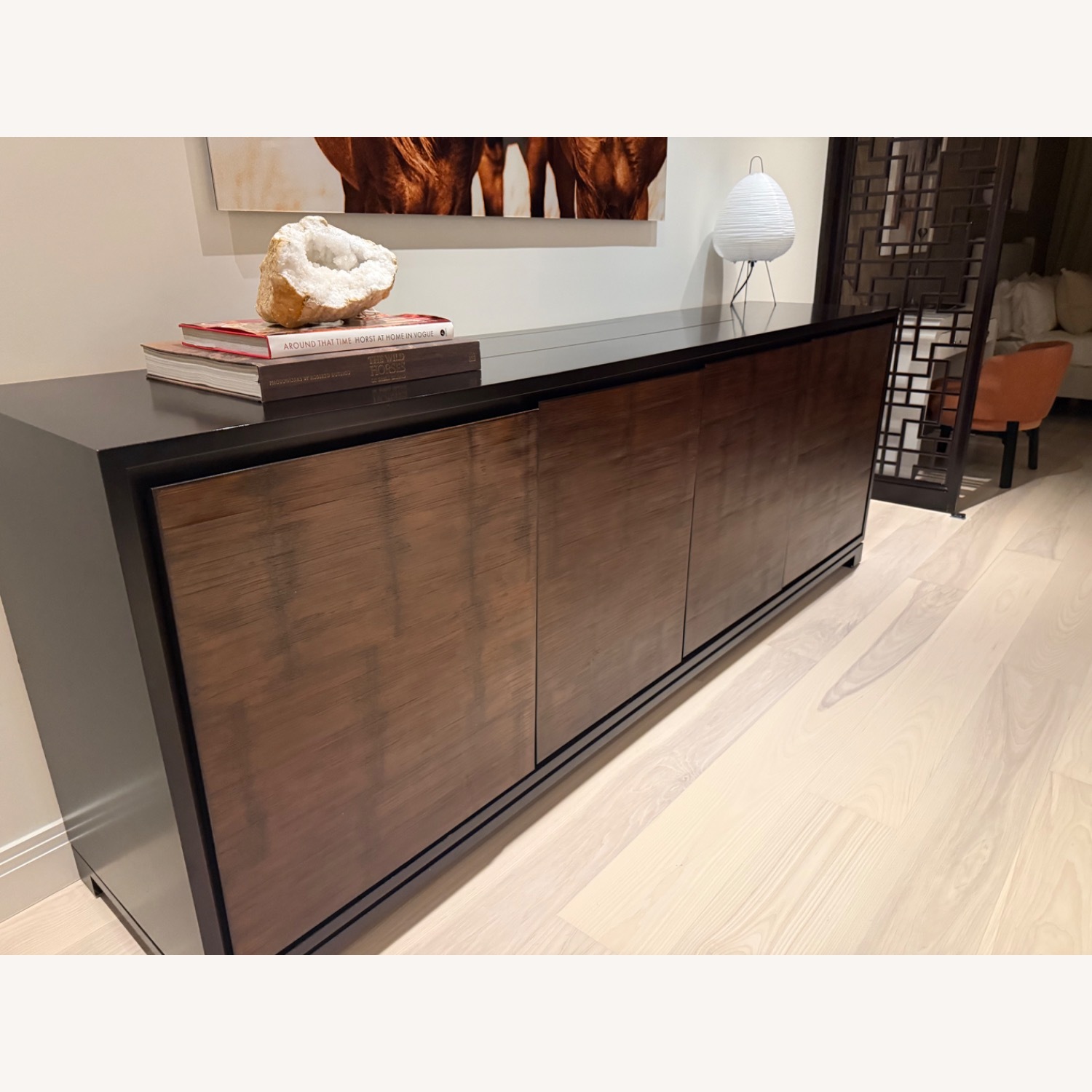 Custom Walnut Bamboo Credenza - image-3