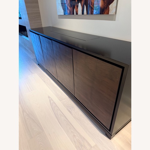 Used Custom Walnut Bamboo Credenza for sale on AptDeco