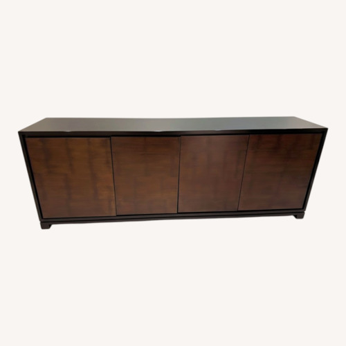 Used Custom Walnut Bamboo Credenza for sale on AptDeco
