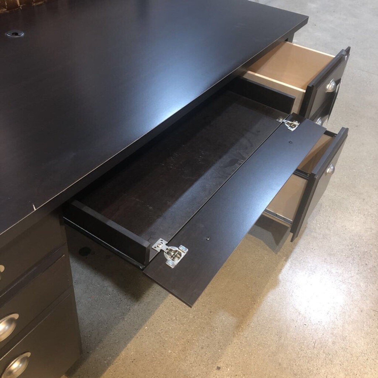 Wood Executive 5-Drawer Desk - image-6