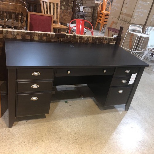 Used Wood Executive 5-Drawer Desk for sale on AptDeco